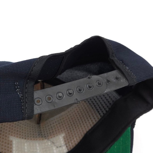 Vintage New Era Pro‎ Design FBI Snapback Trucker Hat Navy Blue Ball Cap USA Made - Picture 9 of 9